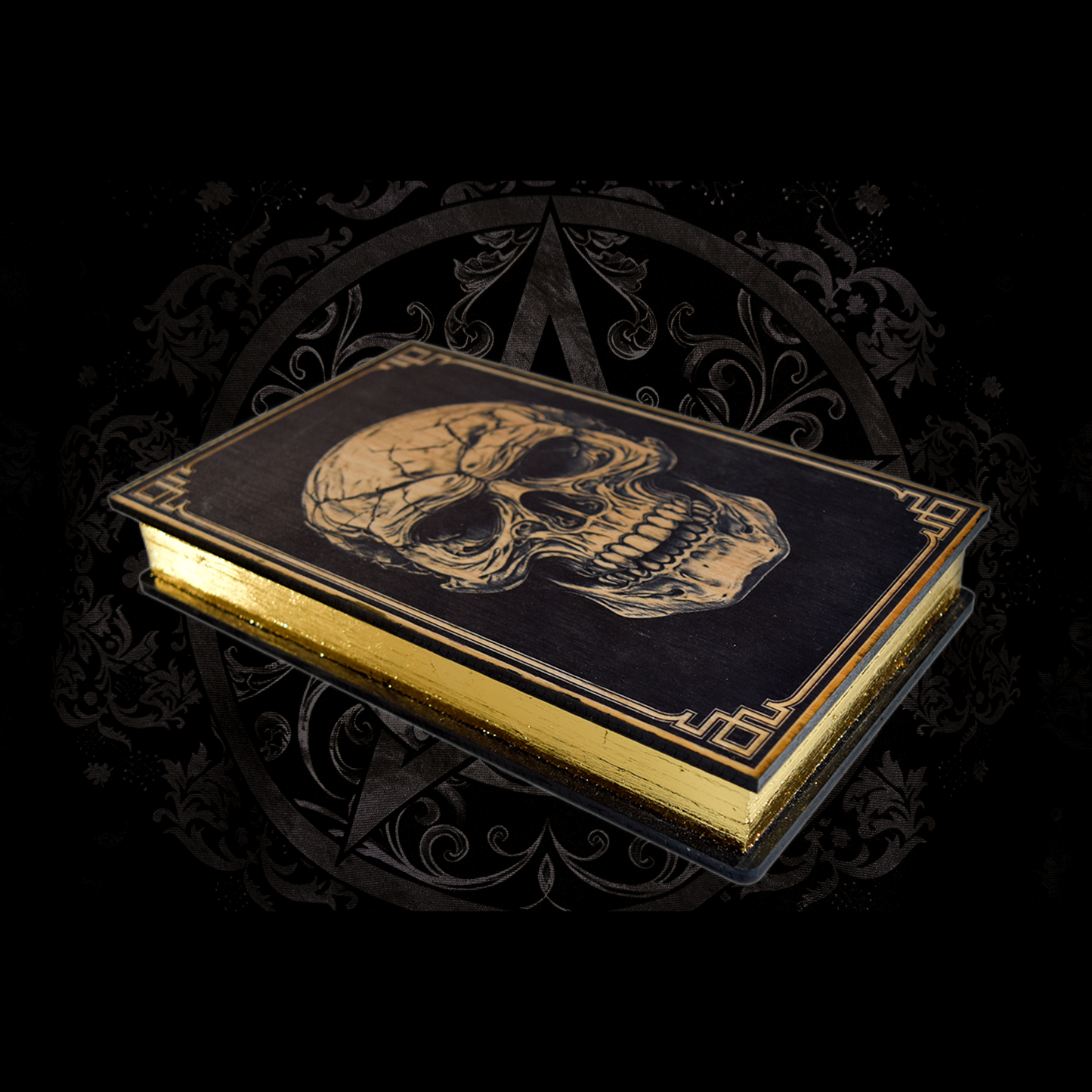 Skull Gold Book Box